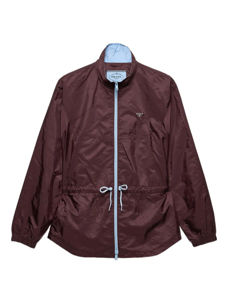  Prada Stand-up Collar Triangle-logo Jacket - Red 
