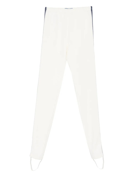 Prada Stirrup-detail Stripe Leggings - Neutrals 