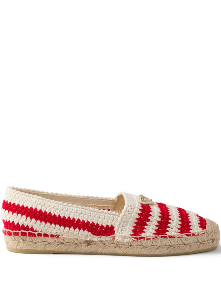  Prada Striped Espadrilles - Red 