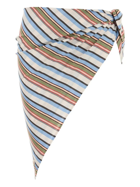  Prada Striped Sarong - White 