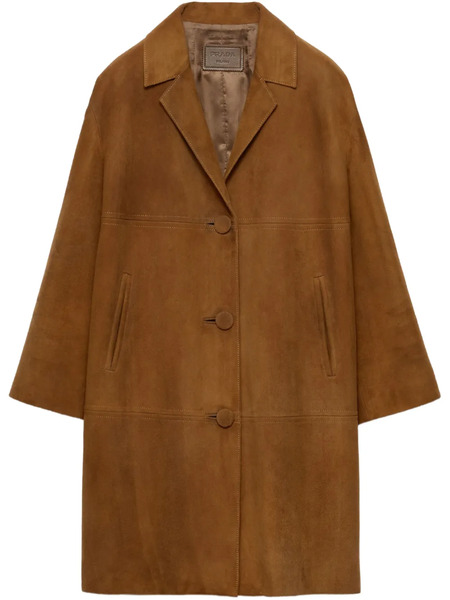  Prada Suede Coat - Brown 