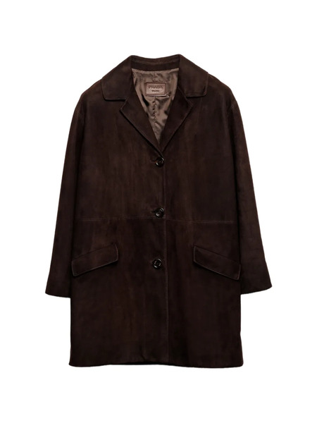  Prada Suede Coat - Brown 