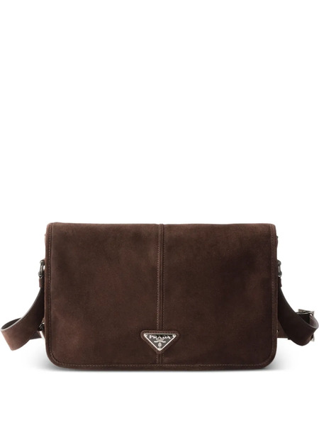  Prada Suede Shoulder Bag - Brown 