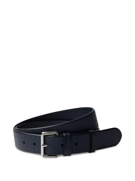  Prada Textured Leather Belt - Blue 