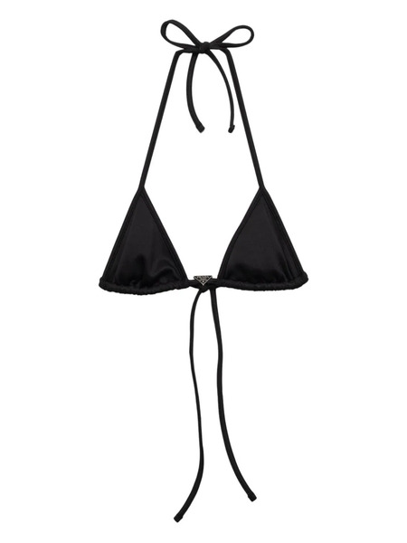  Prada Triangle-cup Halterneck Bikini Top - Black 