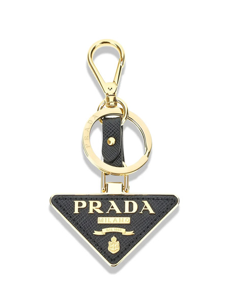  Prada Triangle Keyring - Black 