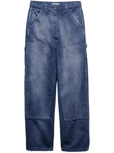  Prada Triangle-logo Cargo Trousers - Blue 