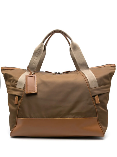  Prada Triangle-logo Duffle Bag - Brown 