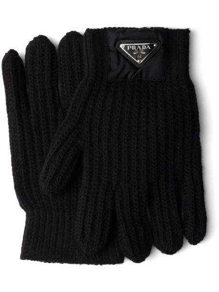  Prada Triangle-logo Gloves - Black 
