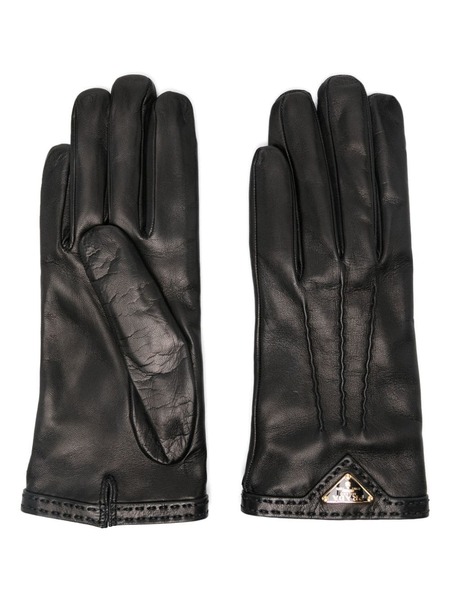  Prada Triangle-logo Gloves - Black 