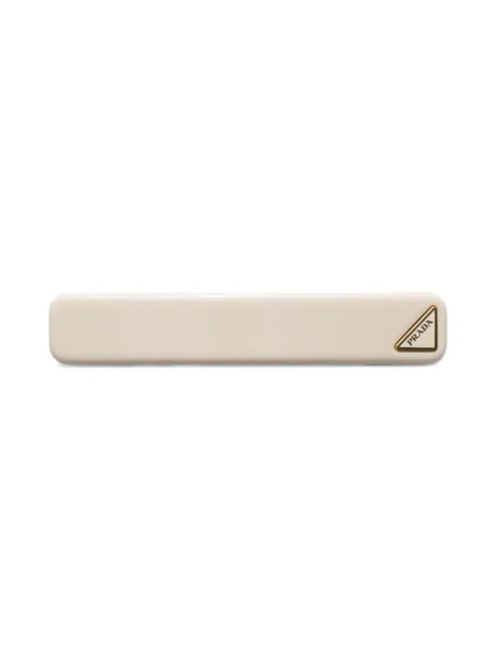  Prada Triangle-logo Hair Clip - Neutrals 