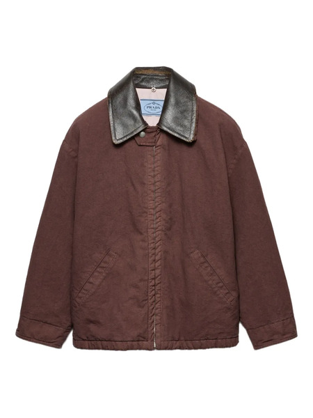  Prada Triangle-logo Jacket - Brown 