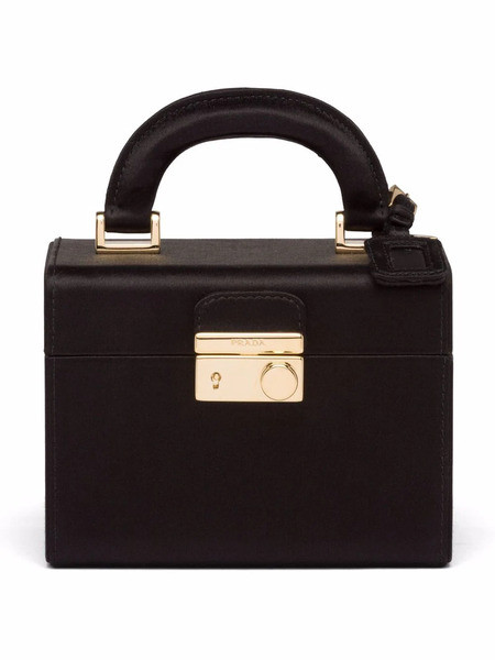  Prada Triangle-logo Jewellery Case - Black 