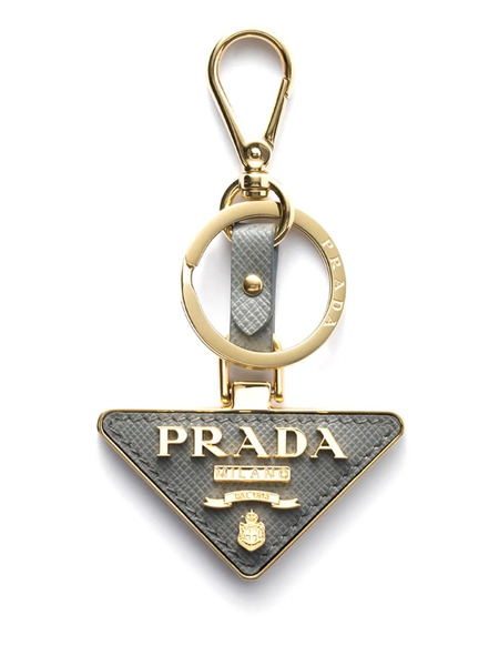  Prada Triangle-logo Keychain - Gold 