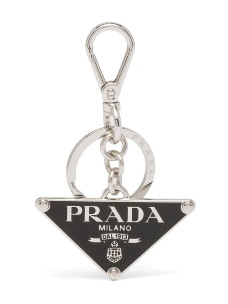  Prada Triangle-logo Keychain - Silver 