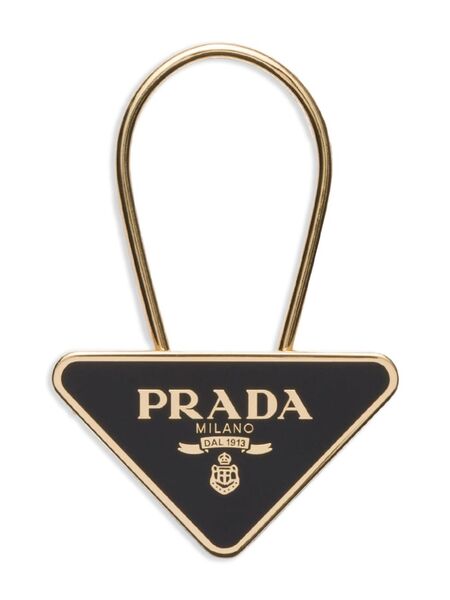  Prada Triangle-logo Keyring - Gold 