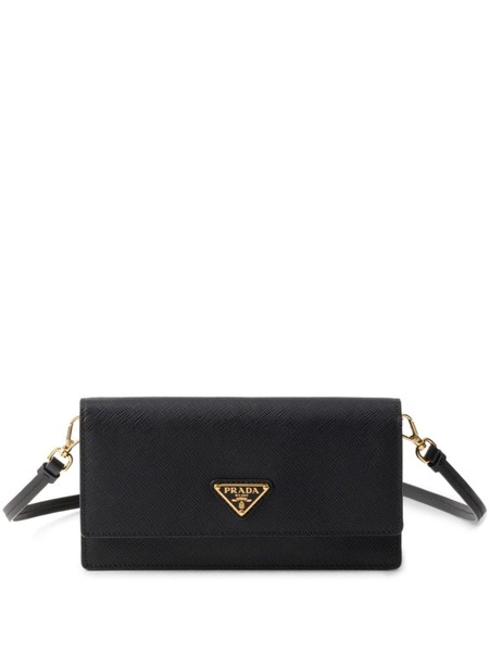  Prada Triangle-logo Leather Mini Bag - Black 