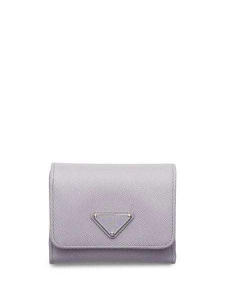  Prada Triangle-logo Leather Wallet - Purple 
