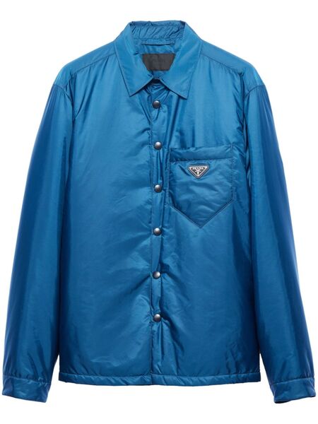  Prada Triangle-logo Shirt - Blue 