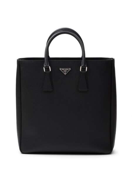  Prada Triangle-logo Tote Bag - Black 