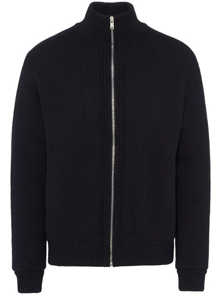  Prada Triangle-logo Wool-cashmere Cardigan - Black 