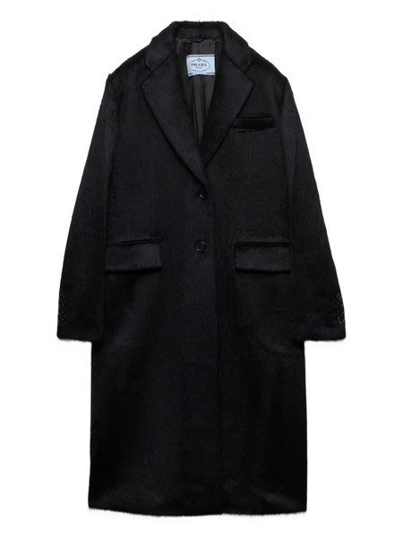  Prada Velvet Single-breasted Coat - Blue 