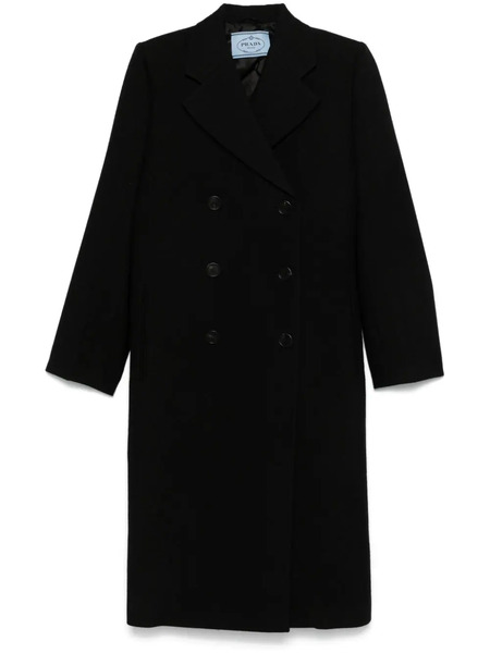  Prada Virgin Wool Coat - Black 