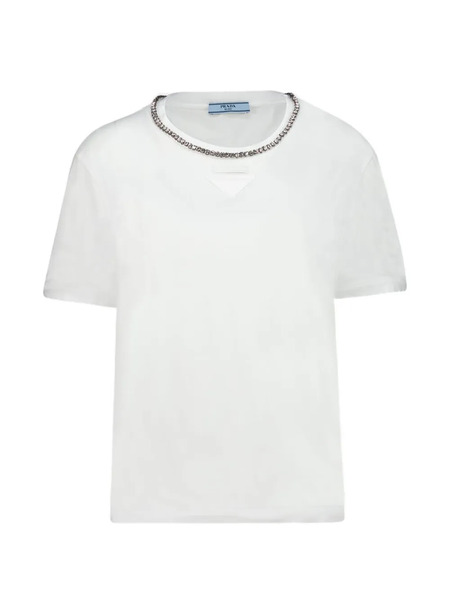  Prada White Cotton T-shirt 