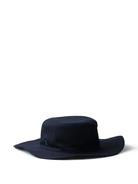  Prada Wide-brimmed Drill Hat - Blue 