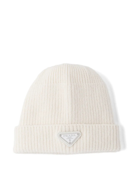  Prada Wool And Cashmere Beanie - White 