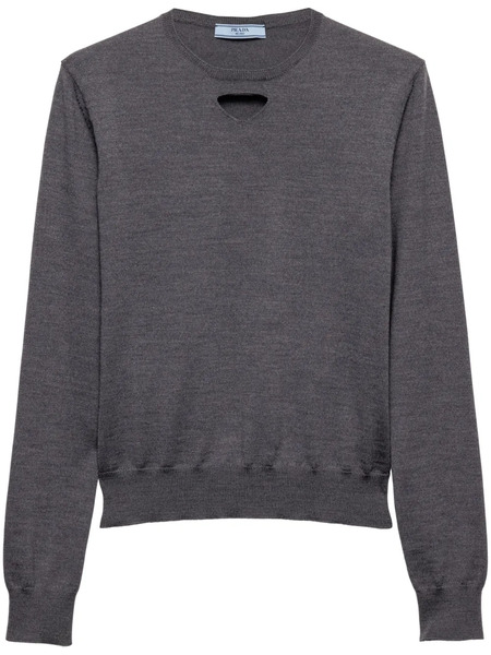  Prada Wool Crew-neck Sweater - Grey 