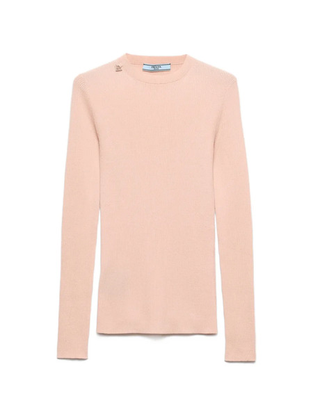  Prada Wool Crew-neck Sweater - Pink 