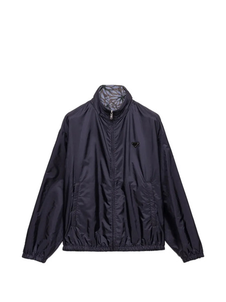  Prada Zip Floral Jacket - Blue 