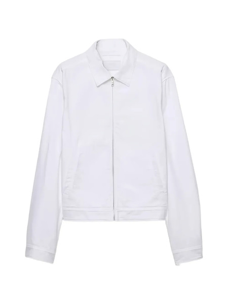  Prada Zip-up Shirt Jacket - White 