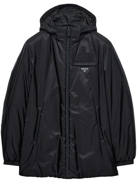  Prada Zipped Down Jacket - Black 