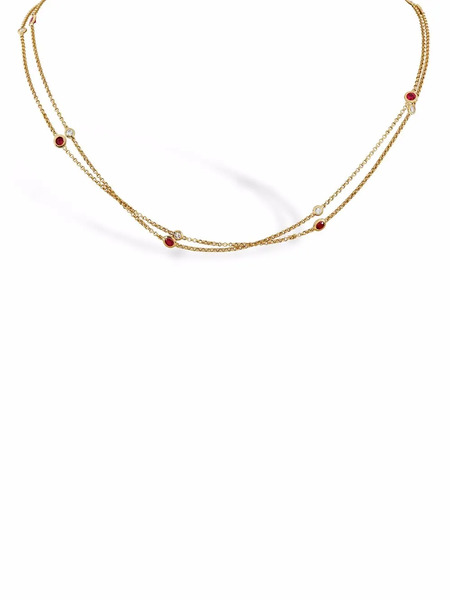  Pragnell 18kt Rose Gold Sundance Ruby And Diamond Necklace - Pink 