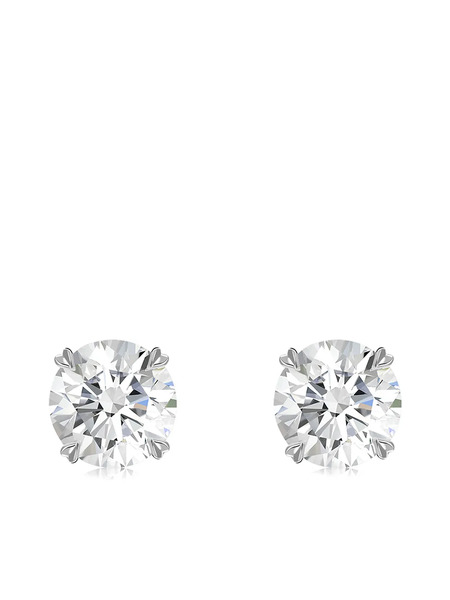  Pragnell 18kt White Gold Diamond Windsor Stud Earrings - Silver 