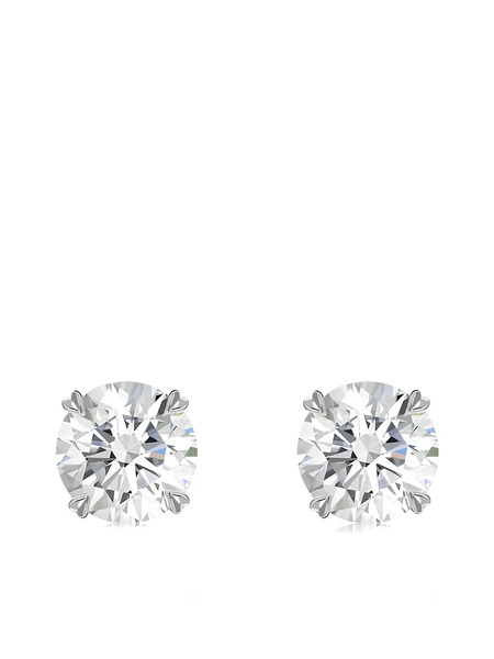  Pragnell 18kt White Gold Diamond Windsor Stud Earrings - Silver 