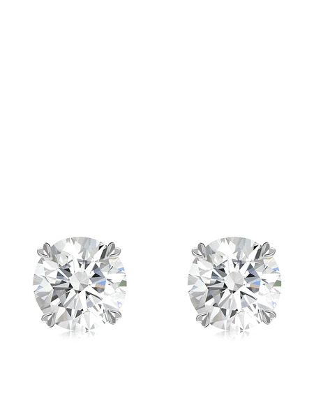  Pragnell 18kt White Gold Diamond Windsor Stud Earrings - Silver 