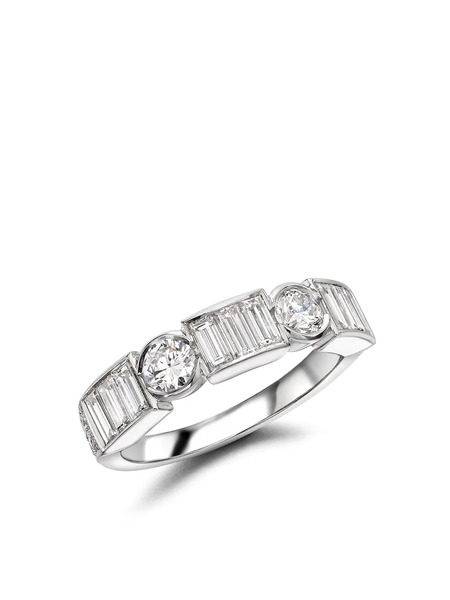  Pragnell Platinum Antrobus Diamond Half Eternity Ring - Silver 