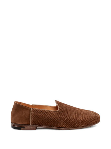  Premiata Interwoven Suede Loafers - Brown 
