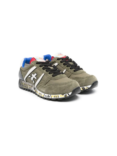  Premiata Kids Sky Logo-appliqué Sneakers - Green 