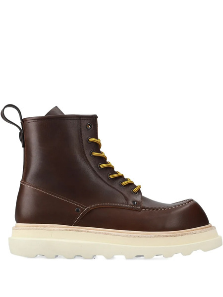  Premiata Lace-up Platform Boots - Brown 