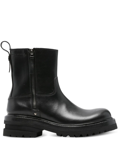  Premiata Leather Ankle Boots - Black 