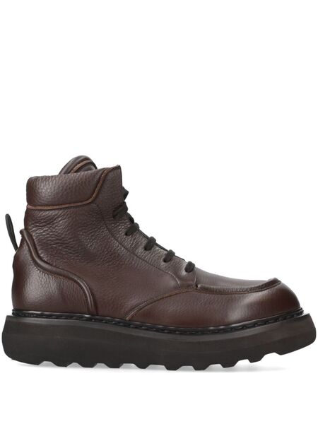  Premiata Leather Lace-up Boots - Brown 