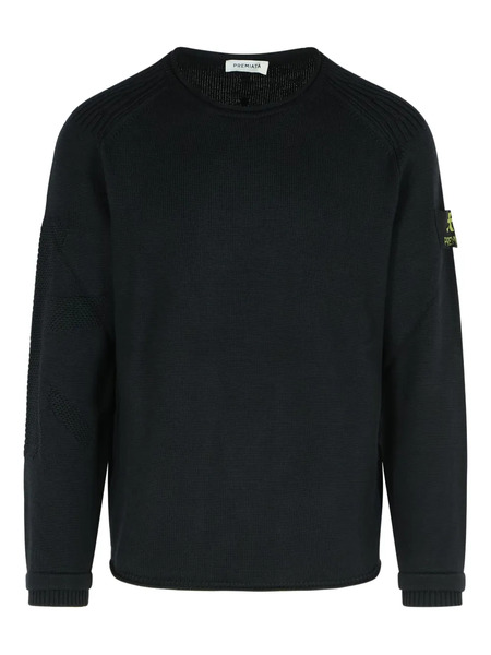 Premiata Logo-patch Crew-neck Sweater - Black 