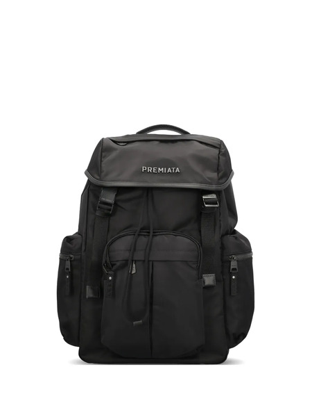  Premiata Logo-plaque Buckled Backpack - Black 