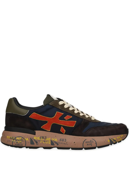  Premiata Mick Suede-panelled Logo Sneakers - Blue 