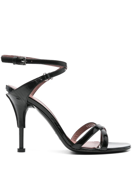  Premiata 100mm Patent-leather Sandals - Black 