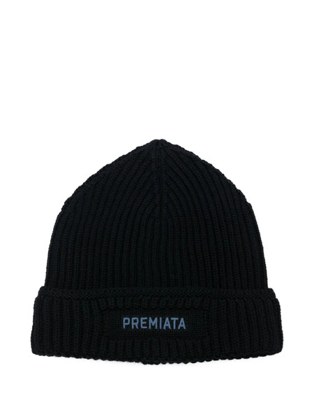  Premiata Ribbed Virgin-wool Beanie - Blue 
